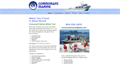 Desktop Screenshot of cormorantwatertaxi.com